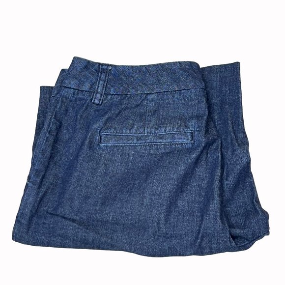 LL Bean Favorite Fit Straight Bermuda Shorts Size 29 Waist Blue Dark Wash Denim - Picture 6 of 6